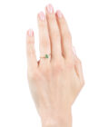 Anello Oro con Smeraldo Ovale e Diamanti Naturali - immagine 2