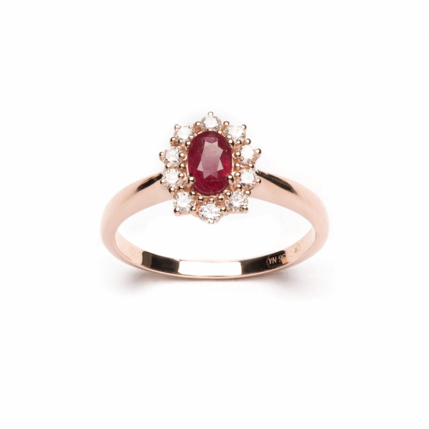Anello Kate Oro con Rubino Naturale e Diamanti Naturali - immagine 4