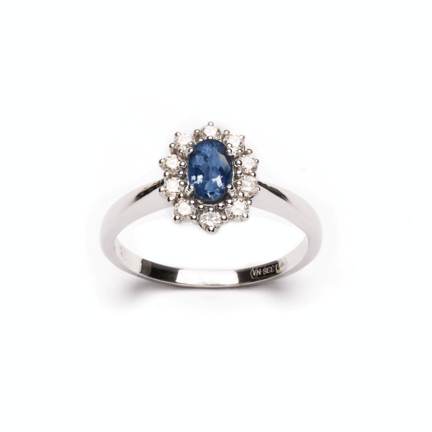 Anello Kate Oro con Zaffiro Naturale e Diamanti Naturali - immagine 4