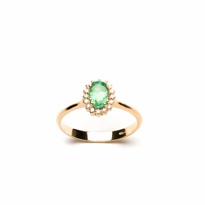 Anello Mini-Kate Oro con Smeraldo Naturale e Diamanti Naturali - immagine 4