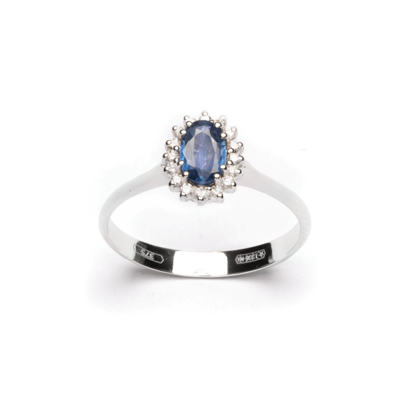Anello Mini-Kate Oro con Zaffiro Naturale e Diamanti Naturali - immagine 4
