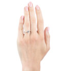 Anello Oro con Acquamarina Ovale e Diamanti Naturali - immagine 2