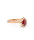 Anello oro rubino e diamanti