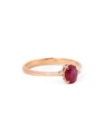 Anello Oro con Rubino Ovale e Diamanti Naturali - immagine 3