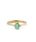 Anello Oro con Smeraldo Ovale e Diamanti Naturali