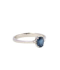 Anello Oro con Zaffiro Ovale e Diamanti Naturali - immagine 3