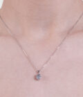 Collana Mini-Kate Acquamarina e Diamanti naturali. - immagine 2