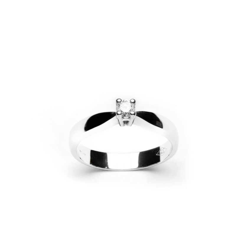 Solitario Oro e Diamante Naturale ct 0,14 - immagine 4