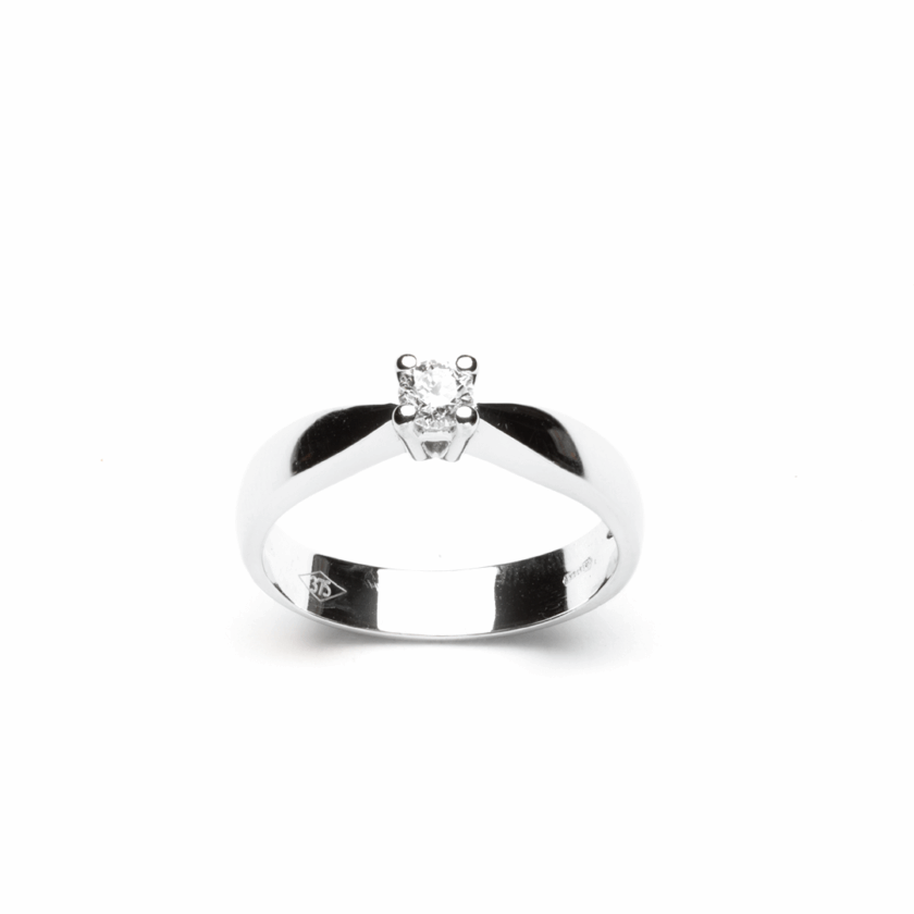 Solitario Oro e Diamante Naturale ct 0,17 - immagine 4