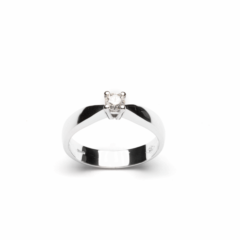 Solitario Oro e Diamante Naturale ct 0,19 - immagine 4