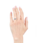 Anello Oro con Zaffiro Ovale e Diamanti Naturali - immagine 2