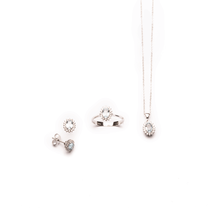 Parure Mini-Kate Acquamarine e Diamanti naturali