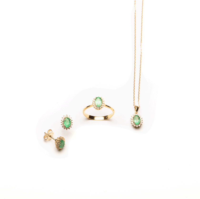 Parure Mini-Kate Smeraldi e diamanti naturali