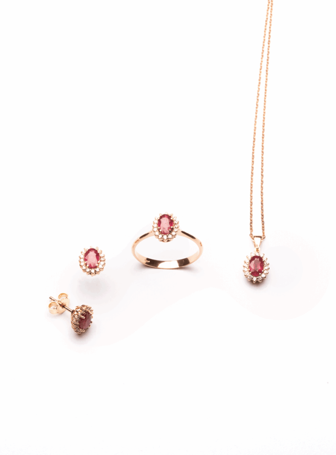 Parure Mini-Kate Rubini e diamanti naturali