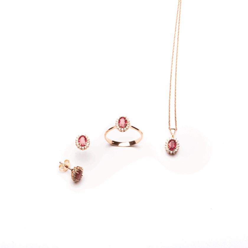 Parure Mini-Kate Rubini e diamanti naturali
