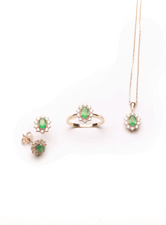 Parure Kate Smeraldi e Diamanti naturali