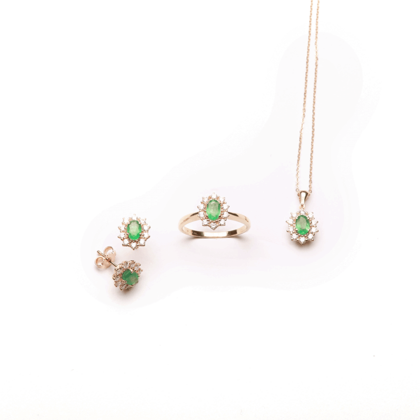 Parure Kate Smeraldi e Diamanti naturali