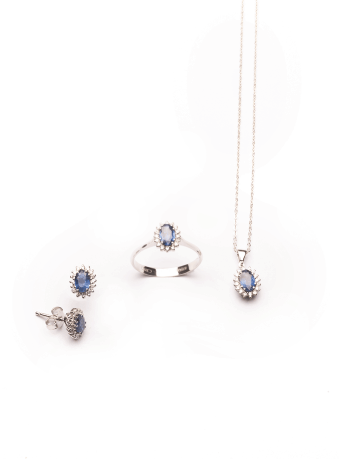 Parure Mini-Kate Zaffiri e diamanti naturali