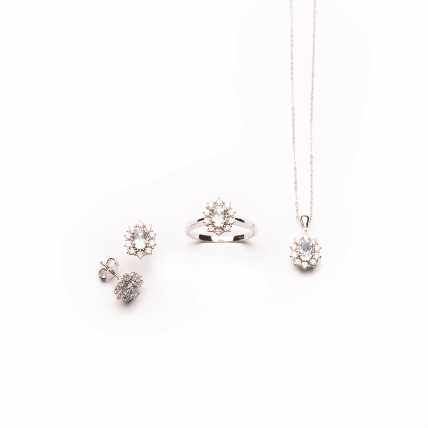 Parure Kate Acquamarina e Diamanti naturali