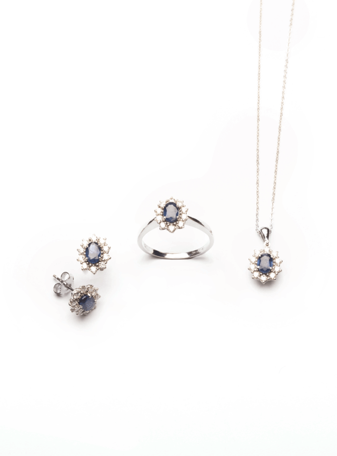 Parure Kate Zaffiri e diamanti naturali