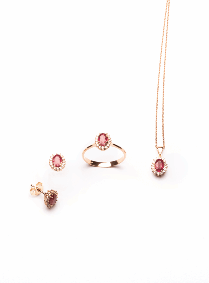 Parure Mini-Kate Rubini e diamanti naturali