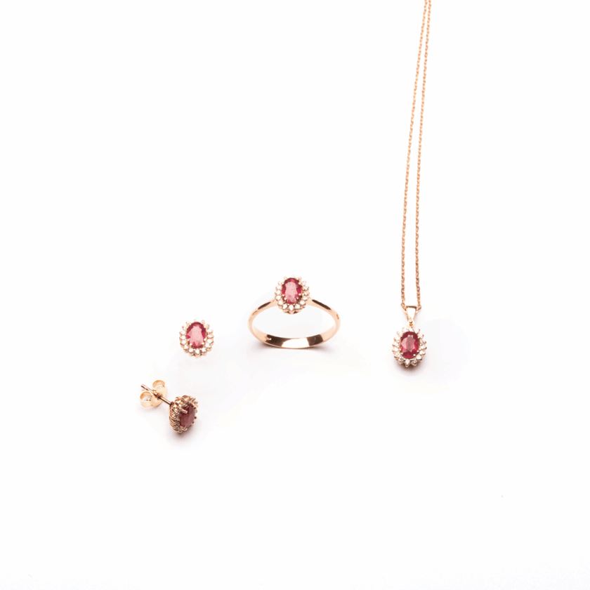 Parure Mini-Kate Rubini e diamanti naturali