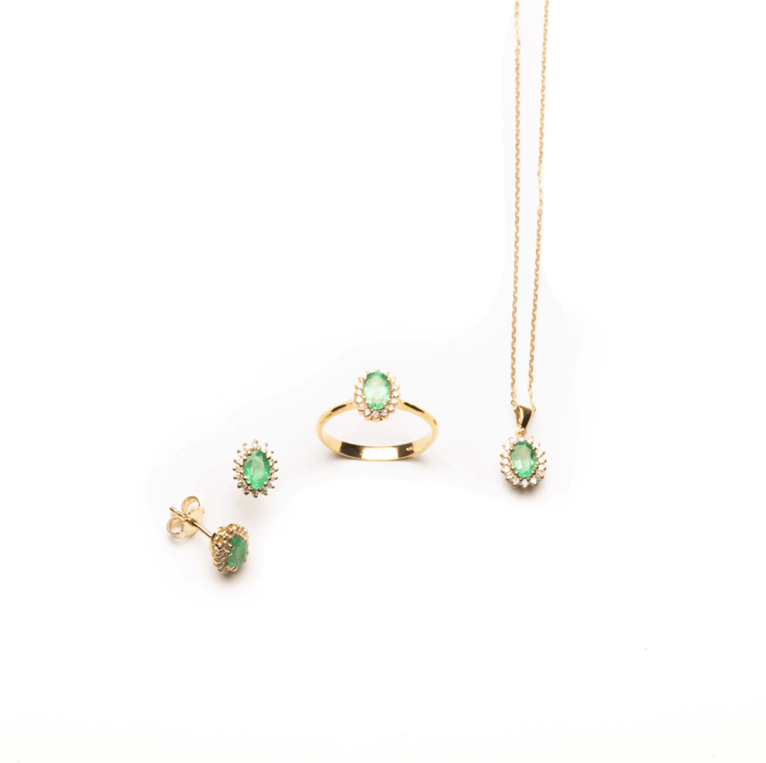 Parure Mini-Kate Smeraldi e diamanti naturali