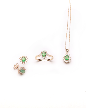 parure oro big smeraldi