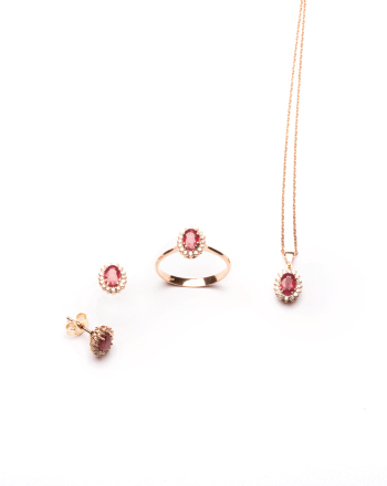 parure oro mid rubini
